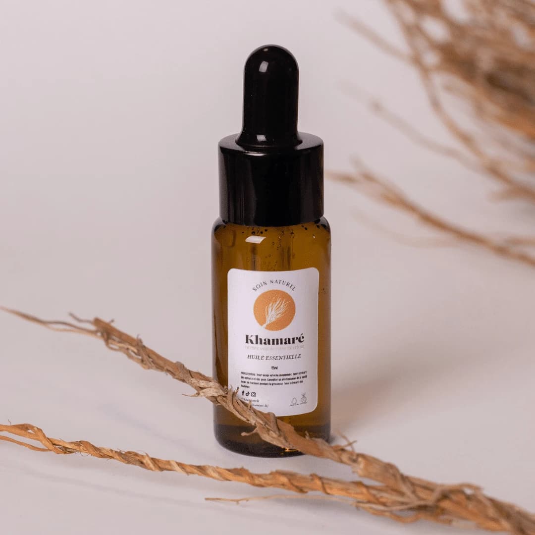 Huile naturelle de vétiver khamaré bio - Huile de Khamaré